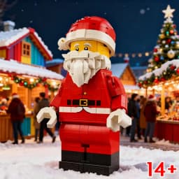 761pcs Hot Toy Up-Scaled Santa Minifigure Building Block Assemble Puzzle Model Holiday Seasonal Birthday Christmas Gifts