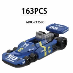 F1 Racing Car Building Blocks 8-Grid Racing Champion Vehicle (With Stickers) Children's Birthday Gift Christmas Toy Gift