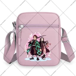 Demon Slayer Shoulder Bags Cartoon Anime Pattern Printed Crossbody Bag Boys Girls Fashion Wallets Christmas Birthday Party Gift
