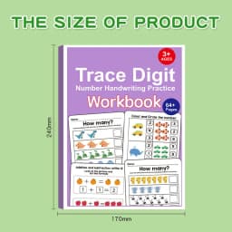 64-Page Interactive Preschool Math Workbook: Number Tracing, Addition and Subtraction Exercises - Early Education Activities for Children over 3 Years Old, Preparatory Course, for Home or Classroom Use - Educational Book for Number Recognition and Basic Arithmetic Skills, Early Education Materials, Fun Illustrations, High-Quality Printing, Learning Tool for Elementary School Students, Christmas Gift