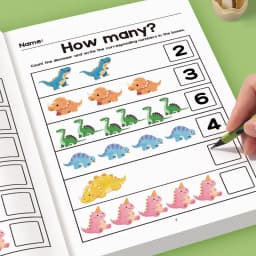 64-Page Interactive Preschool Math Workbook: Number Tracing, Addition and Subtraction Exercises - Early Education Activities for Children over 3 Years Old, Preparatory Course, for Home or Classroom Use - Educational Book for Number Recognition and Basic Arithmetic Skills, Early Education Materials, Fun Illustrations, High-Quality Printing, Learning Tool for Elementary School Students, Christmas Gift