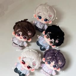 Flower Series Love & Deepspace Plush Keychain Cute Cartoon Hanging Pendant Bag Charm Desk Ornaments Fans Birthday Christmas Gift