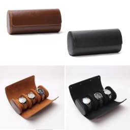 Watch Roll Travel Case 1/2/3-Slot Portable Vintage Leather Watch Display Case Storage Box Watch Organizers Men Christmas Gift