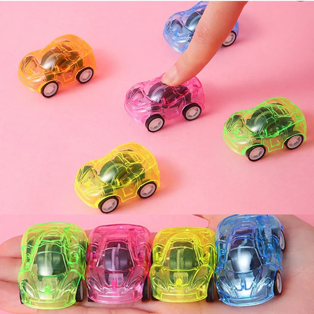 10Pcs Mini Transparent Power Car Airplane Children's Birthday Party Gift Pinata Filler Carnival Christmas Gift Children's Reward