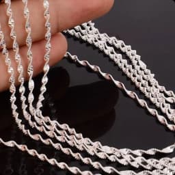 925 Sterling Silver 40-75cm Chain Necklace, Stylish and Charming Christmas Accessory/Gift Jewelry for Men and Women