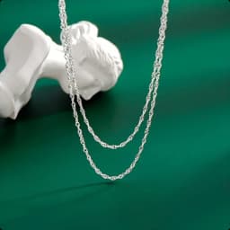 925 Sterling Silver 40-75cm Chain Necklace, Stylish and Charming Christmas Accessory/Gift Jewelry for Men and Women