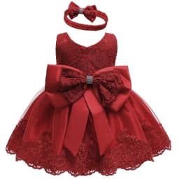 LZH Baby Girl Dress Newborn Clothes Princess Dress+Headwear For Toddler Birthday Wedding Christening Infant Party Christmas Gown