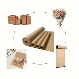 38CM X 5/10M Brown Kraft Paper Packing DIY Gift Wrapping Kraft Paper Painting Art Craft Gift Party Christmas Day Gift Packing