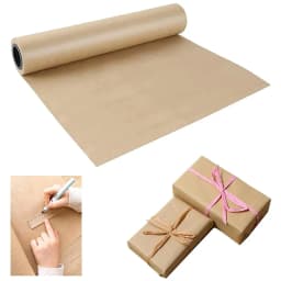 38CM X 5/10M Brown Kraft Paper Packing DIY Gift Wrapping Kraft Paper Painting Art Craft Gift Party Christmas Day Gift Packing
