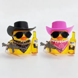 Fortunate Rich Duck for Jeep Car Dashboard Decoration Lucky Cute Duck with Dollar Beer Funny Christmas Gift for Family Friends