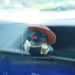 Fortunate Rich Duck for Jeep Car Dashboard Decoration Lucky Cute Duck with Dollar Beer Funny Christmas Gift for Family Friends