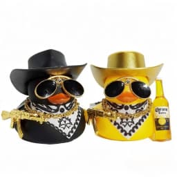 Fortunate Rich Duck for Jeep Car Dashboard Decoration Lucky Cute Duck with Dollar Beer Funny Christmas Gift for Family Friends