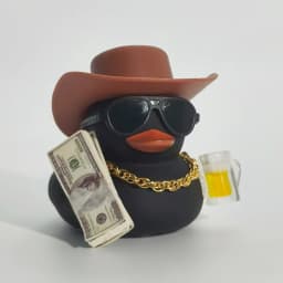 Fortunate Rich Duck for Jeep Car Dashboard Decoration Lucky Cute Duck with Dollar Beer Funny Christmas Gift for Family Friends