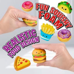 12pcs Mini Squeeze Toys, School and Birthday Gift Pack with Various Food &Fries Slow-Rising Squishy Toys,Random Styles Christmas