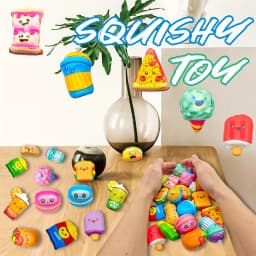 12pcs Mini Squeeze Toys, School and Birthday Gift Pack with Various Food &Fries Slow-Rising Squishy Toys,Random Styles Christmas