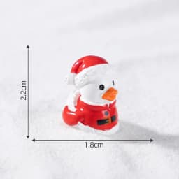 Mini Christmas Yellow Duck Resin Figurines DIY Micro Landscape Accessories Mini Car Dashboard Decor Ornaments