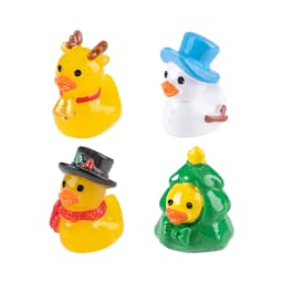 Mini Christmas Yellow Duck Resin Figurines DIY Micro Landscape Accessories Mini Car Dashboard Decor Ornaments