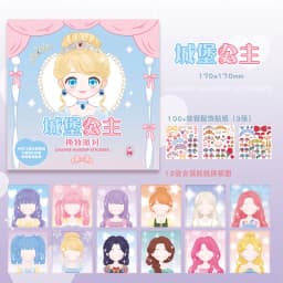 DIY Facial Sticker Book, with Stylish Doll Design - Dress-Up Game Sticker Set, Includes Reusable Stickers for Creative Fun, Beautiful Facial Art, and Interactive Activities - Perfect as Party Favors or Gifts for New Year, Birthday, and Christmas