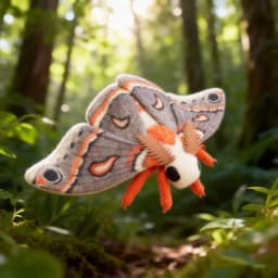 Hyalophora Cecropia Plush Toy Lifelike The Cecropia Moth Stuffed Animals Insect Enthusiasts Kids Christmas Gifts Home Decor