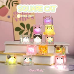 Stackable Blocks Cat Fun Shake Night Light Trendy Blind Box Creative Gift Ornament Atmosphere Light Christmas Trendy Toy