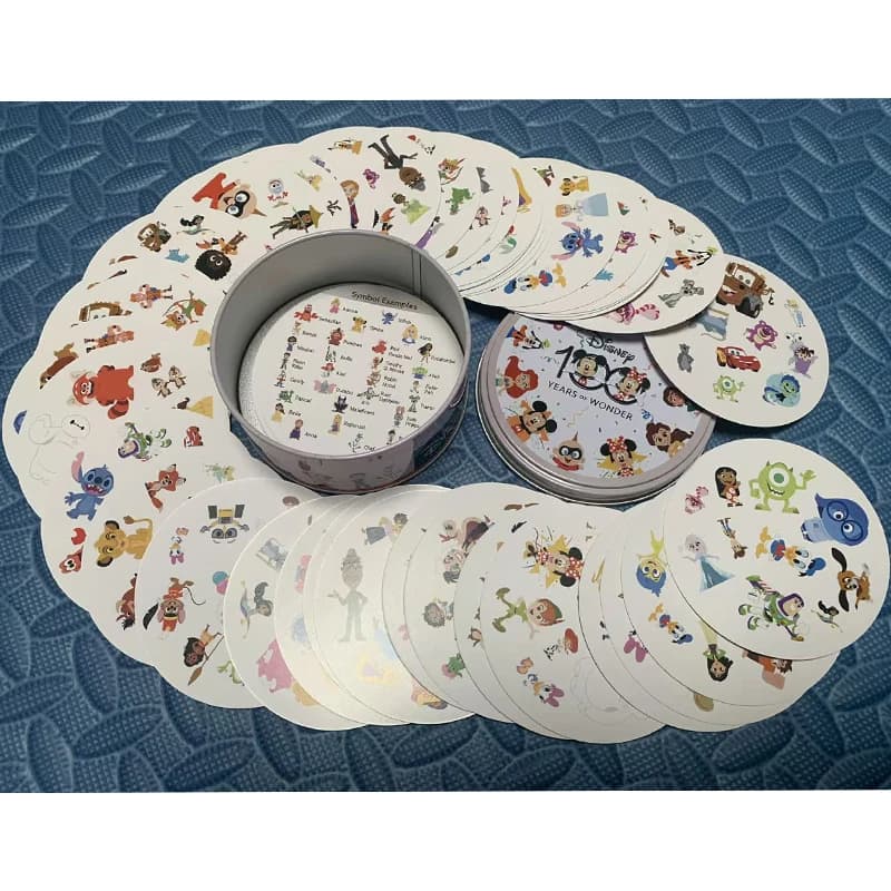 Disney 100 Years Card Board Game Toy Iron Box Family Funny Entertainment Party Holidays Camping Sports Christmas Halloween Gifts
