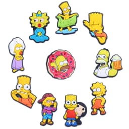 9-16pcs Hot toys Kawaii Simpson Shoe Charms For Slides Sandals, PVC Shoe Decorations Accessories For Christmas Gift Party Favor