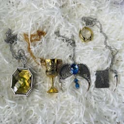 Snake Locket Eagle Goblet Diary Sword Dark Mark Pendant Props Ring Set 7 PCS Set Halloween Christmas Easter Gift Present
