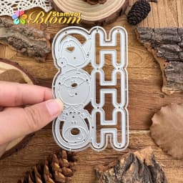 Original Lovely Layers Christmas Title HOHOHO With Penguin Santa Claus Deer Metal Cutting Dies Scrapbooking Decorative Embossing