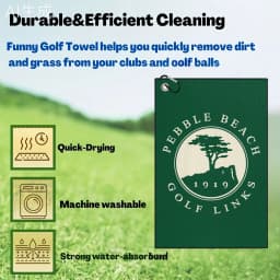 Funny Microfiber Premium Golf Towel, Golf Towels for Golf Bags for Men & Women, Creative Christmas Golf Gift for Male Golfers