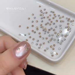 Mini 3mm Star Zircon Nail Flat Bottom Sparkling Zircon Christmas Pentagram Nail Decoration Accessories