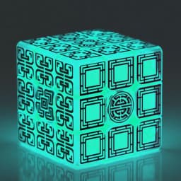 ZIINA STAR Cloud 3x3 (Glow in the Dark), 3x3 UV Glow in the Dark Cube - 3x3x3 Speed Puzzle Cube, Christmas/Halloween Gifts