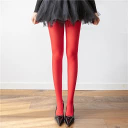 17 Colors Women's Sexy Pure Color Tights Retro Stockings Christmas Red High-elasticity Slimming Pantyhose Lady Colorful Tights #