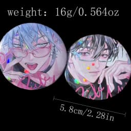 Anime Alien Stage Brooches Ivan Till Mizi Sua Luka Hyuna Cosplay Anime 3rd Anniversary Badge Emblem Anime Christmas Gifts