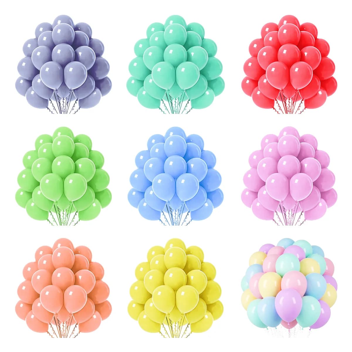 30pcs 5/10/12inch Rainbow Macaron Pink Blue Latex Balloons for Birthday Party Decoration Baby Shower Wedding Christmas New Year
