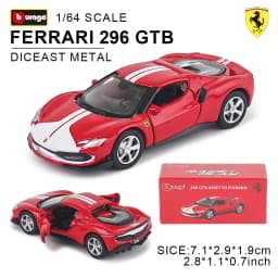 Bburago 1:64 FERRARI Purosangue 296 GTB ASSETTO FIORANO Die cast Alloy car model series children's Christmas boy gift toys