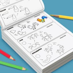 200+ Step-By-Step Creative Drawing Book | Durable Paper, Art Learning and Painting Supplies, Educational Art Activity Book to Cultivate Creativity and Motor Skills, Gift for Art Enthusiasts, Easter, Christmas, Birthday Gifts