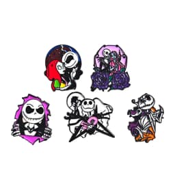 5pcs Halloween Badge Cute Bizarre Christmas Eve Horror Metal Badge Anime Brooch Classic Anime Accessories Pin Gift for Friends