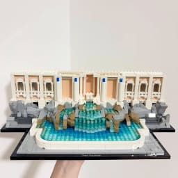 1880 Pieces Room Decoration Fountain Architecture Building Block Set Construction Brick Model Adults Birthday Christmas Gifts