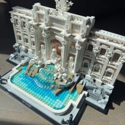 1880 Pieces Room Decoration Fountain Architecture Building Block Set Construction Brick Model Adults Birthday Christmas Gifts
