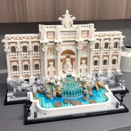 1880 Pieces Room Decoration Fountain Architecture Building Block Set Construction Brick Model Adults Birthday Christmas Gifts