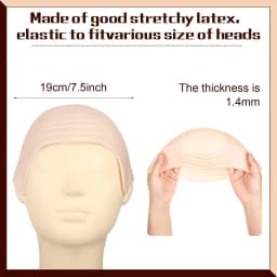 Bald Outfit Cosplay Accessories Set with Latex Bald Hat And Nylon Wig Cap for Halloween Christmas Carnival April Fool's Party