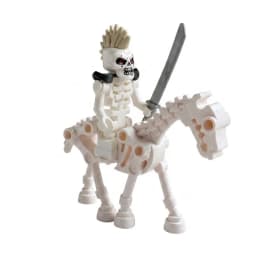 Skeleton puppet army, skeleton war horse, skeleton corps with weapons square building blocks, birthday gifts, Christmas gifts.