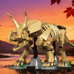 2688 Pieces Triceratops Fossil Building Block Set Construction Dinosaur Model Brick Adults Birthday Christmas Gifts