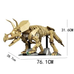 2688 Pieces Triceratops Fossil Building Block Set Construction Dinosaur Model Brick Adults Birthday Christmas Gifts