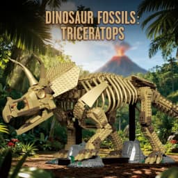 2688 Pieces Triceratops Fossil Building Block Set Construction Dinosaur Model Brick Adults Birthday Christmas Gifts