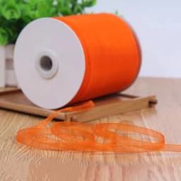White Width 6mm 10 Meters Long Organza Ribbon Party Home Wedding Decoration Gift Wrapping Christmas Scrapbooking Craft Ribbon