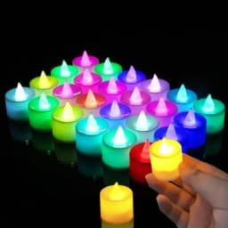 1-50Pcs Colorful Flickering Flame LED Candles Light Battery Powered Flameless Simulation Light For Wedding Christmas Home Decor
