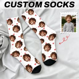Novelty Custom Face Socks DIY Personalized Photo Custom Socks Crazy Funny Men's Socks Christmas Party Birthday Anniversary Gift
