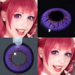 VISUASHOW Yellow Cosplay Colored Contacts 1 Pair Half Yearly 14.2mm Soft Eye Lenses Anime Makeup For Halloween Christmas Coser