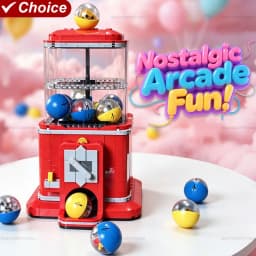 2026 New 1343PCS Gacha Vending Machine Building Blocks Arcade Game Toy Bricks Collectible Gift for Kid Adults Christmas Birthday